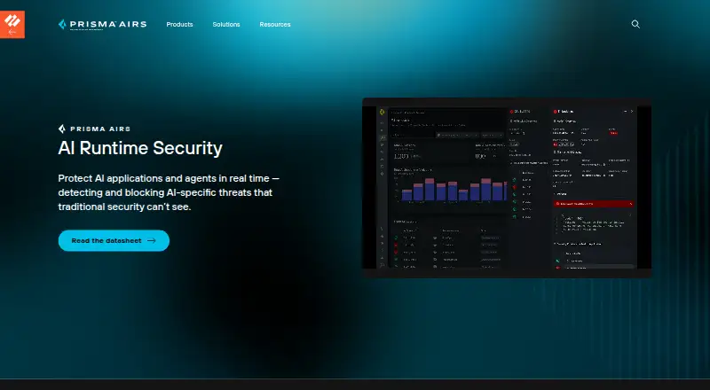Prisma AIRS's website