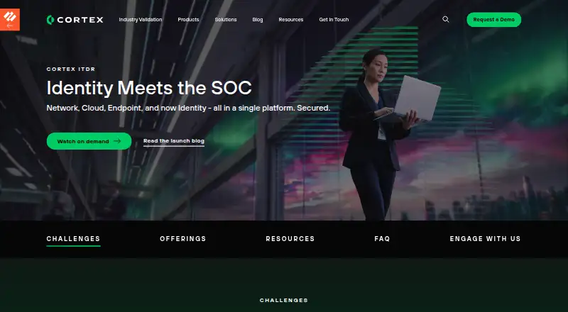 Cortex ITDR's website