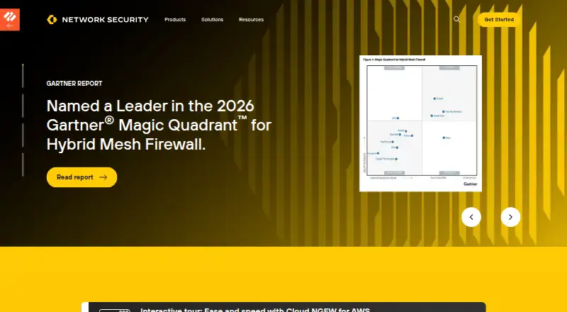 Palo Alto Networks Next-Generation Firewall's website