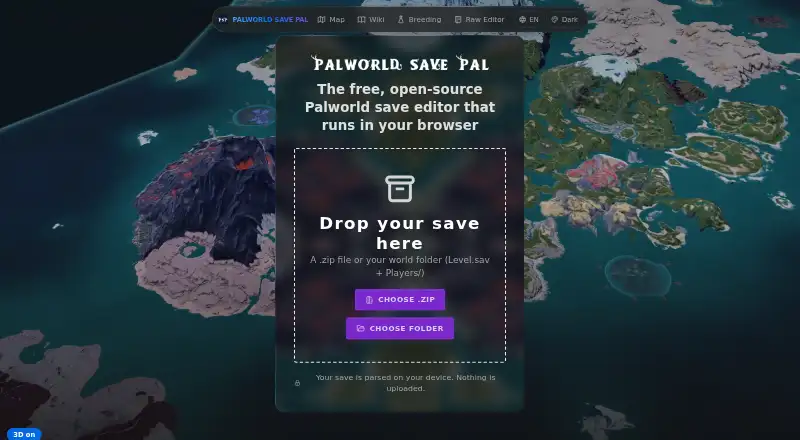 Palworld Save Pal's website