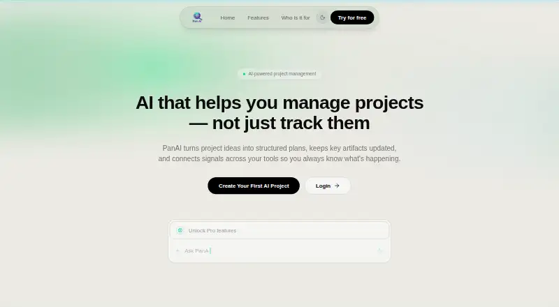 PanAI's website