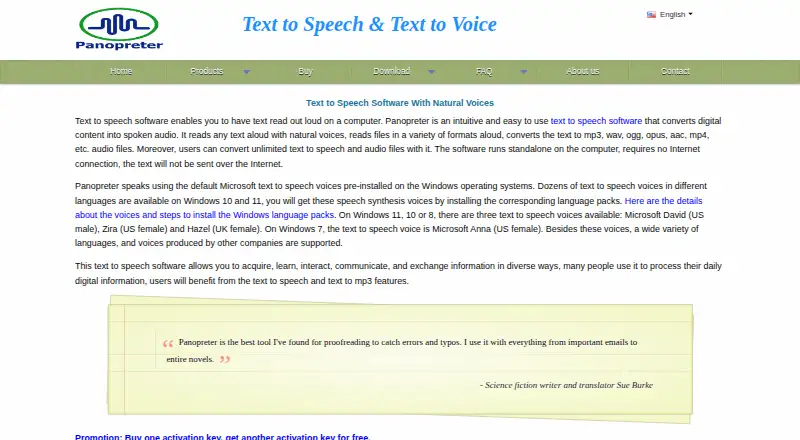 The Panopreter homepage