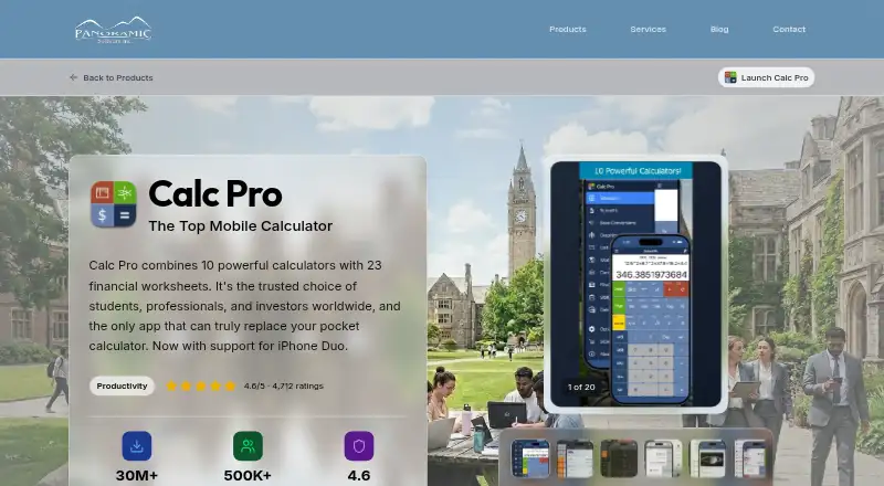 Calc Pro's website