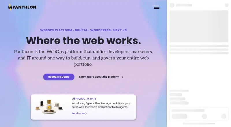 Pantheon's website