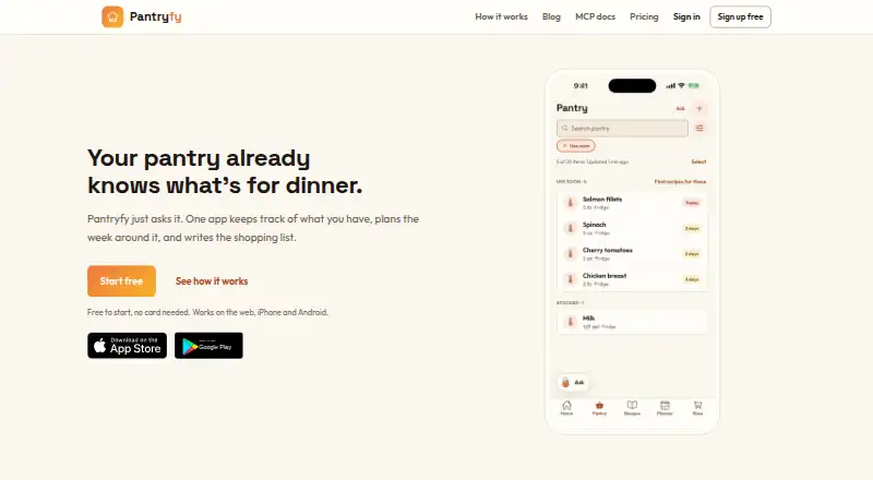 Pantryfy's website