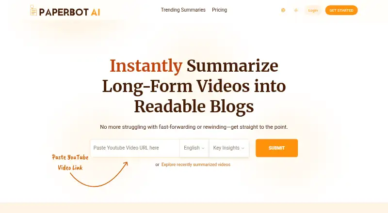 Paperbot AI's website