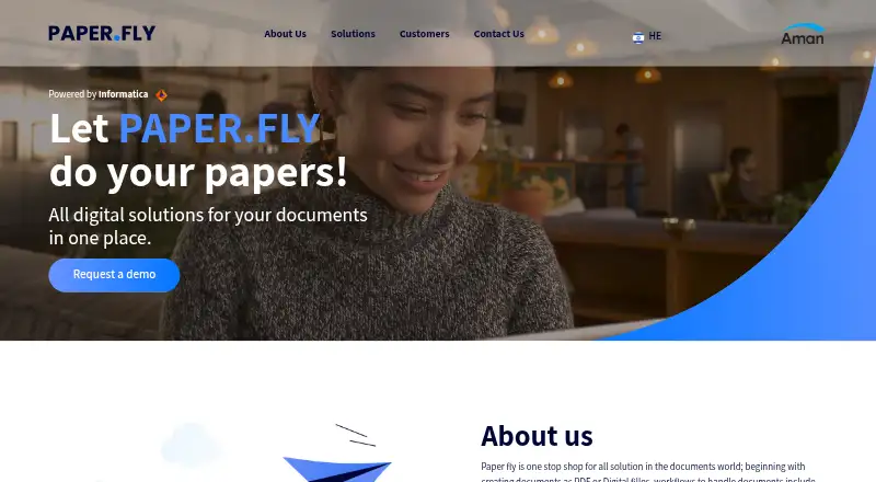 Paper.Fly's website