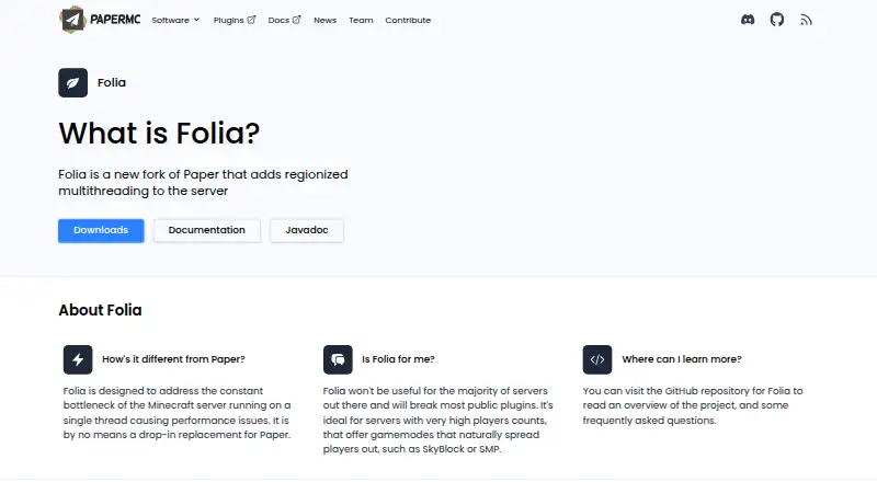 Folia's website