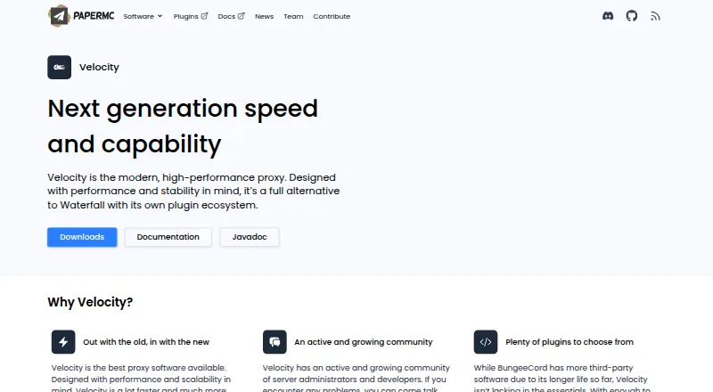 Velocity's website
