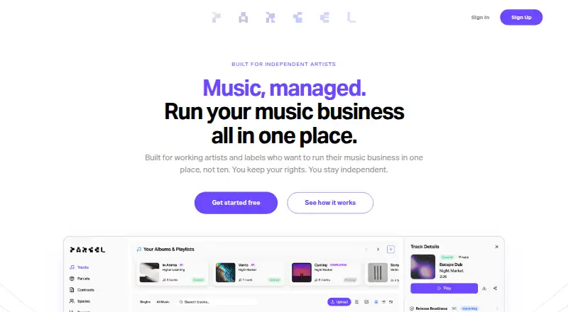 Parcel Platform's website