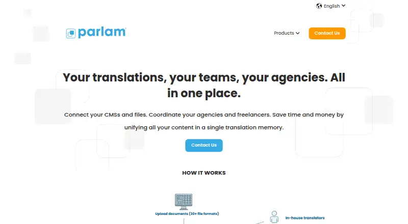 Parlam TMS's website
