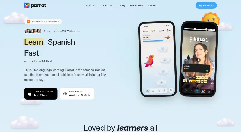 The Parrot homepage
