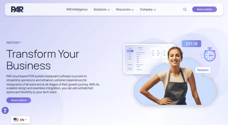 PAR POS's website