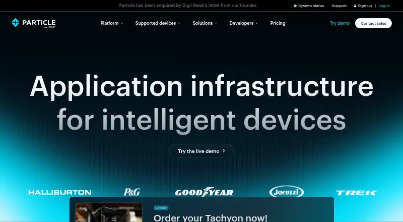 Particle Web IDE's website