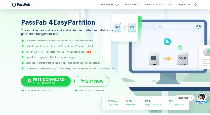 PassFab 4EasyPartition's website