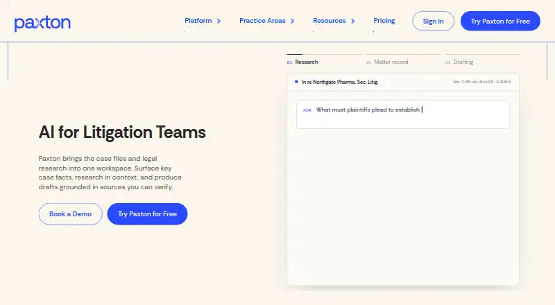 The Paxton homepage