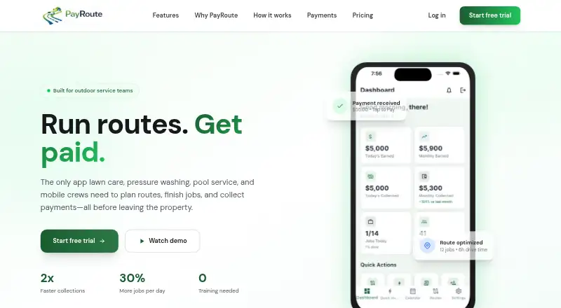 PayRoute's website