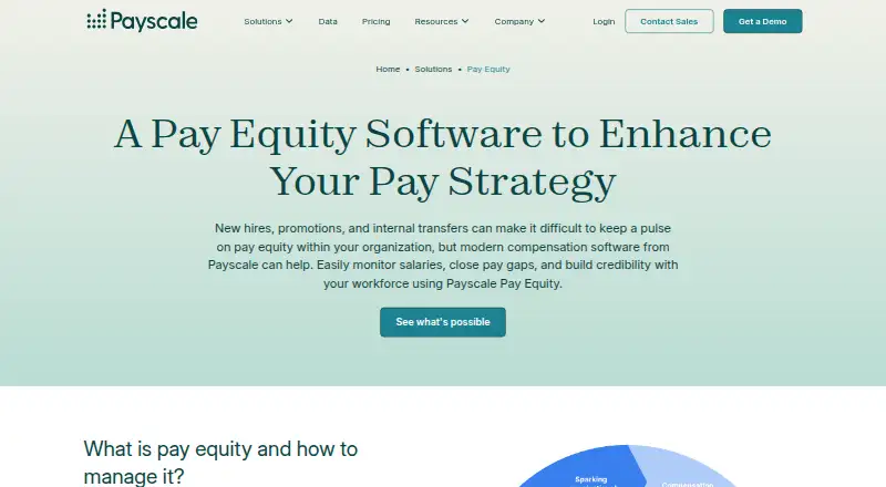 Payscale Pay Equity's website
