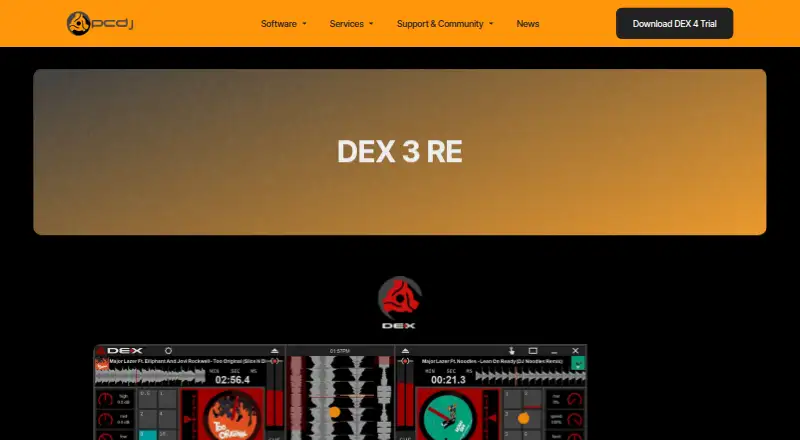 PCDJ DEX 3 RE's website
