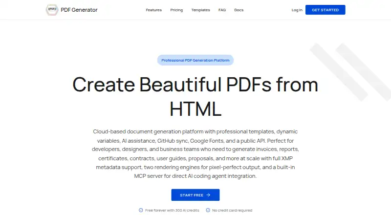 PdfGen's website
