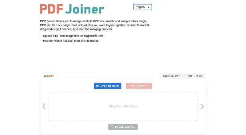 PDF Joiner's website