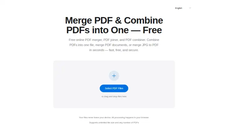 PDFMerged's website