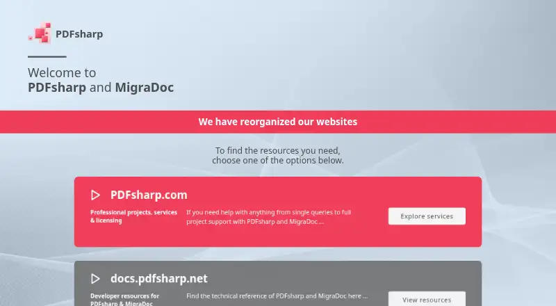 PDFsharp's website