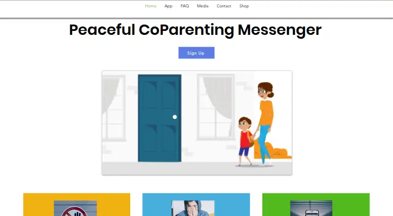 Peaceful CoParenting Messenger's website