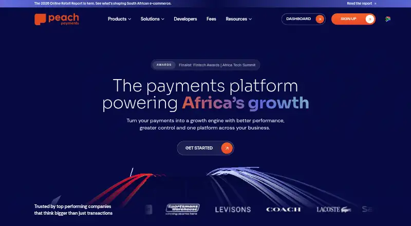 Peach Payments's website