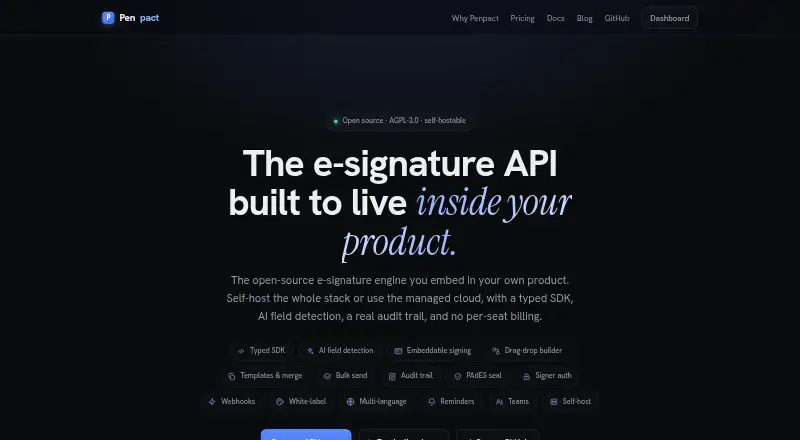 Penpact's website