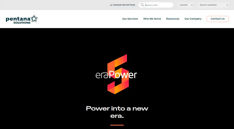 Pentana Solutions eraPower 5's website