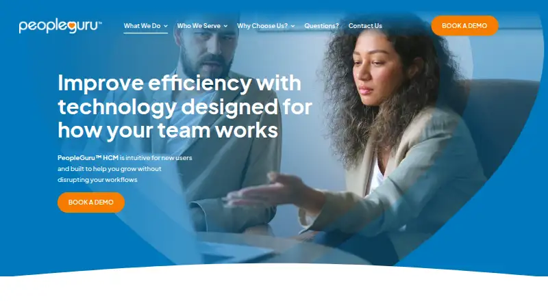 The PeopleGuru HCM homepage