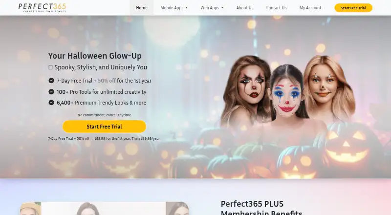 Perfect365's website