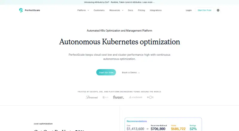 PerfectScale's website