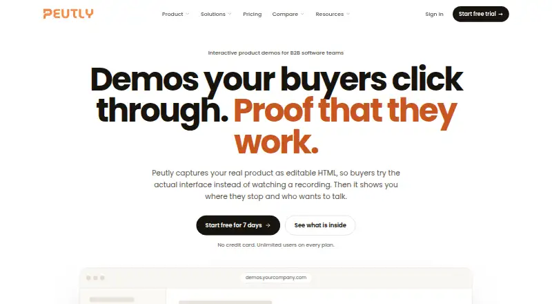 The Peutly homepage