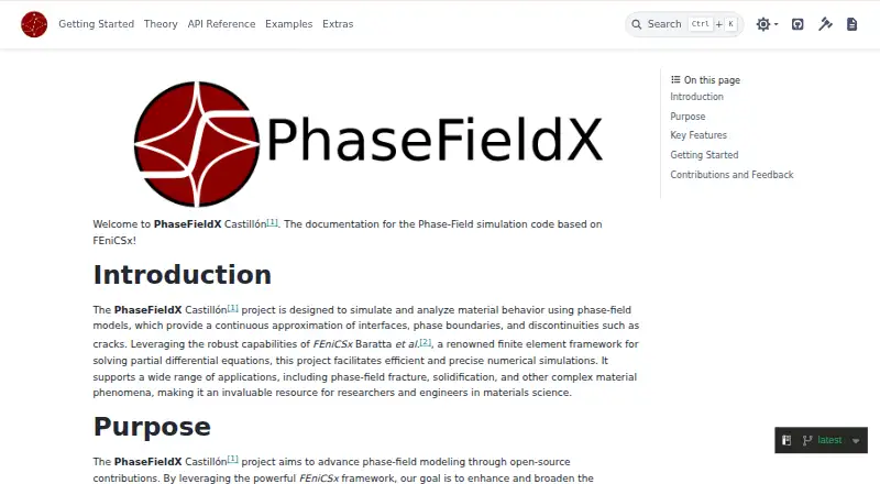 The PhaseFieldX homepage
