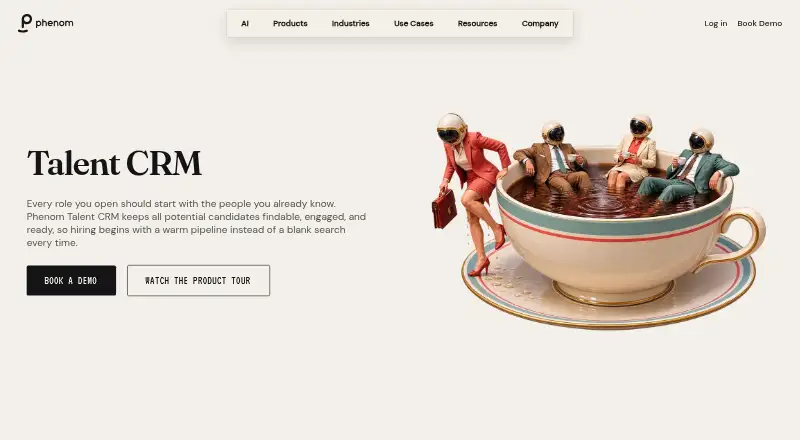 The Phenom Talent CRM homepage