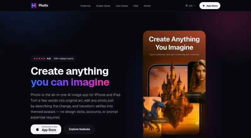 The Photix homepage