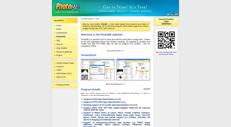 PhotoME's website