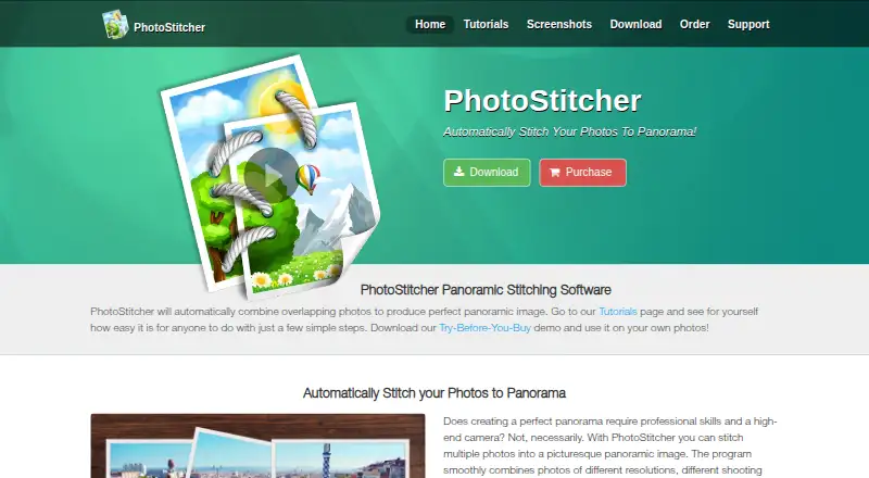 PhotoStitcher's website