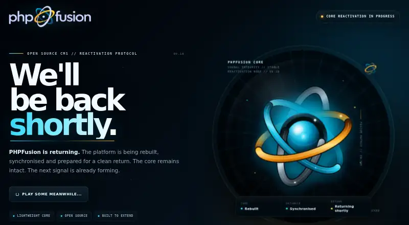 The PHP-Fusion homepage