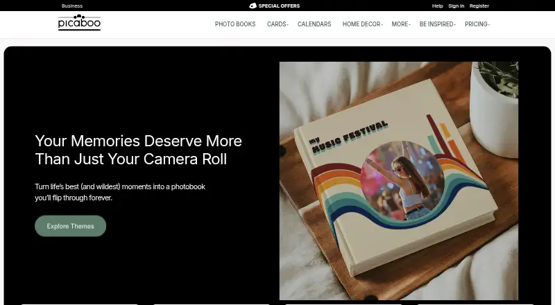 The Picaboo homepage