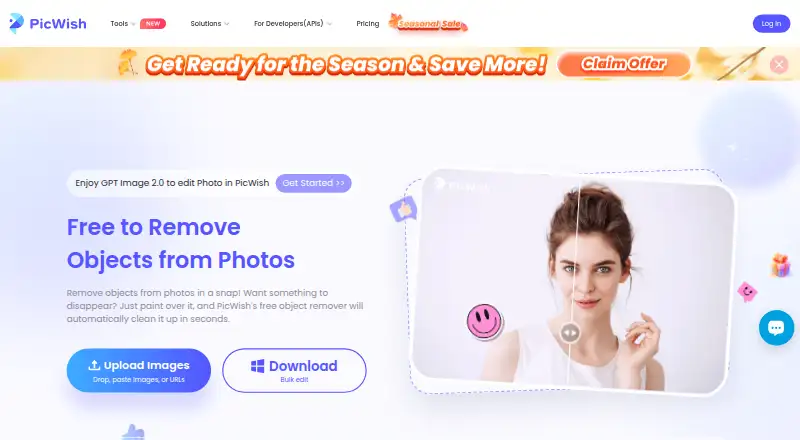 PicWish AI Object Remover's website