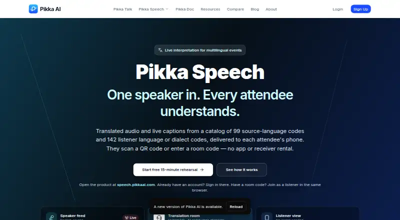 Pikka Speech's website