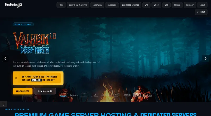 Pingperfect's website
