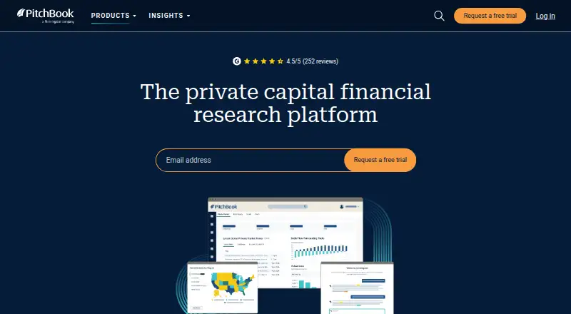 PitchBook's website