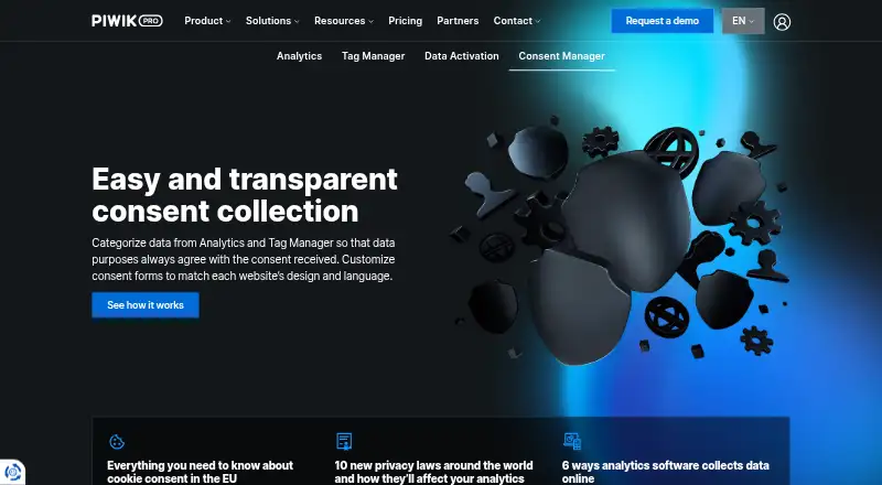 The Piwik PRO Consent Manager homepage