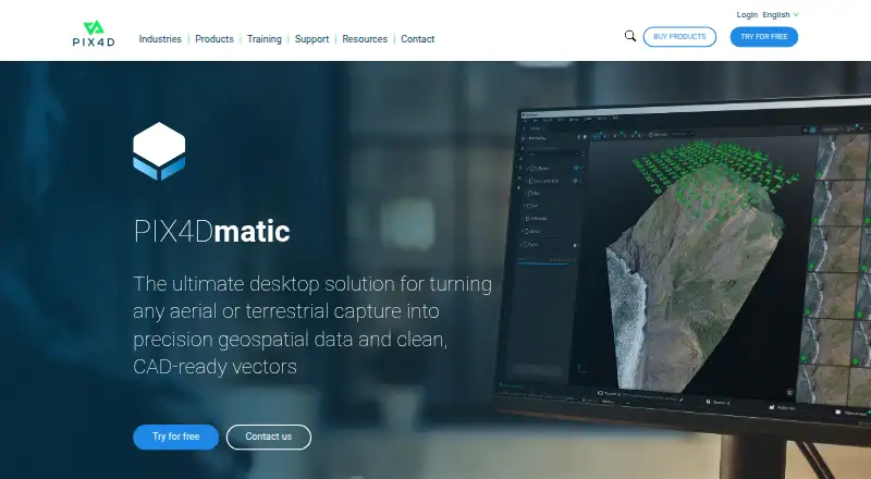 PIX4Dmatic's website