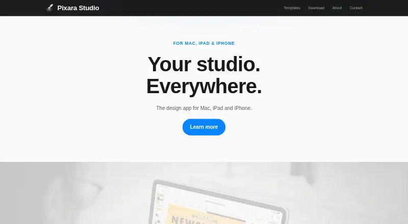 The Pixara homepage