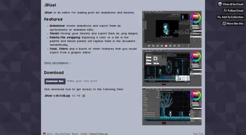 JPixel's website